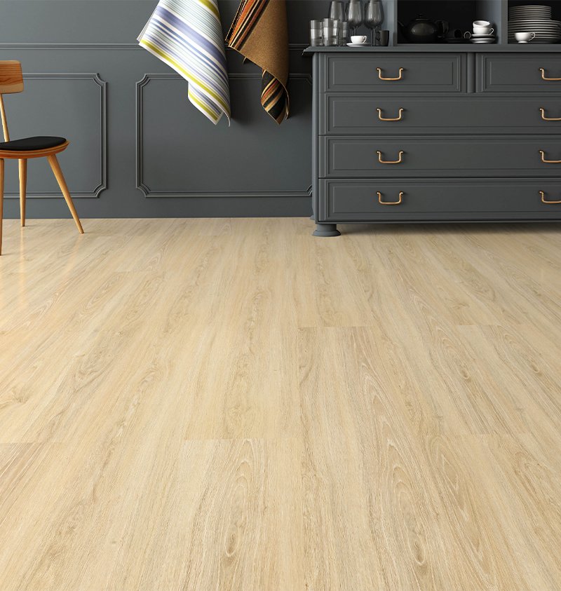 Light oak-look vinyl plank